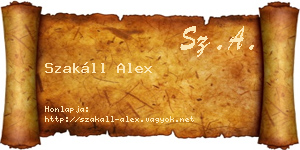 Szakáll Alex névjegykártya